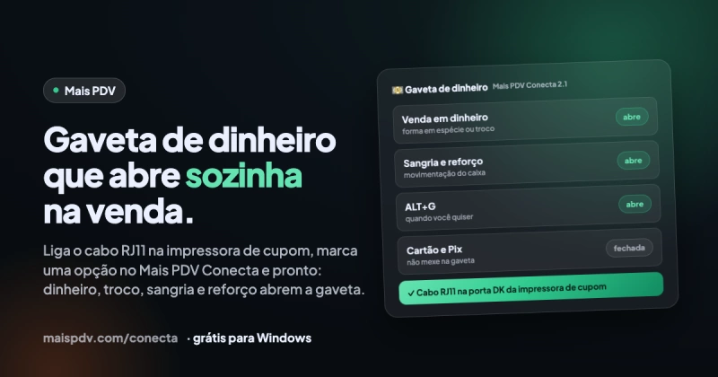Gaveta de dinheiro automática no PDV: como ligar na impressora e abrir sozinha na venda