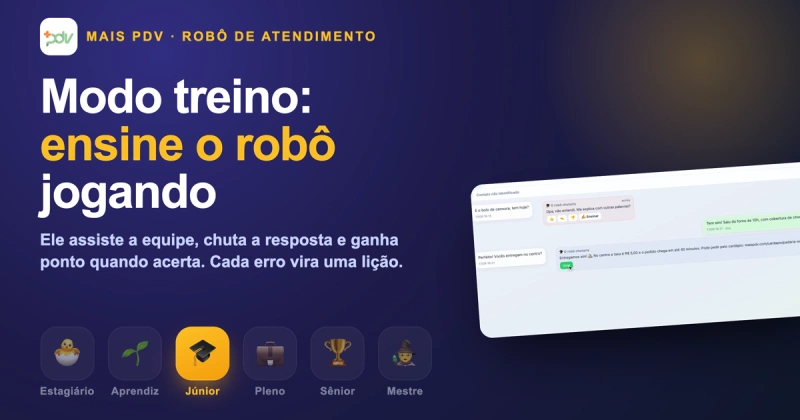 Modo treino: o robô de atendimento aprende com a sua equipe — jogando