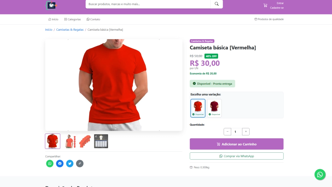 Carrinho de compras