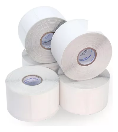 50 Rolos Etiqueta Adesiva Térmica Kit 40x25 Cor Branco — Mercado Livre