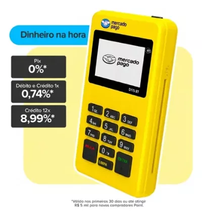 Maquininha De Cartão Mercado Pago Point Mini Nfc 2 Bluetooth 127/220v