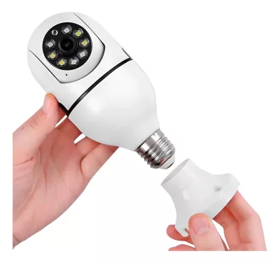 Câmera Ip 360 Giratória Wifi Lâmpada — Mercado Livre