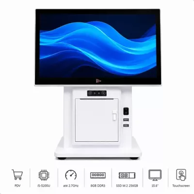 Computador Pdv Com Impressora Térmica 80mm Intel I5 8/128gb 256 Gb 8 Gb Intel Hd Graphics 5500