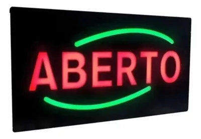 Placa Painel Letreiro Led Luminoso Aberto - Bivolt — Mercado Livre